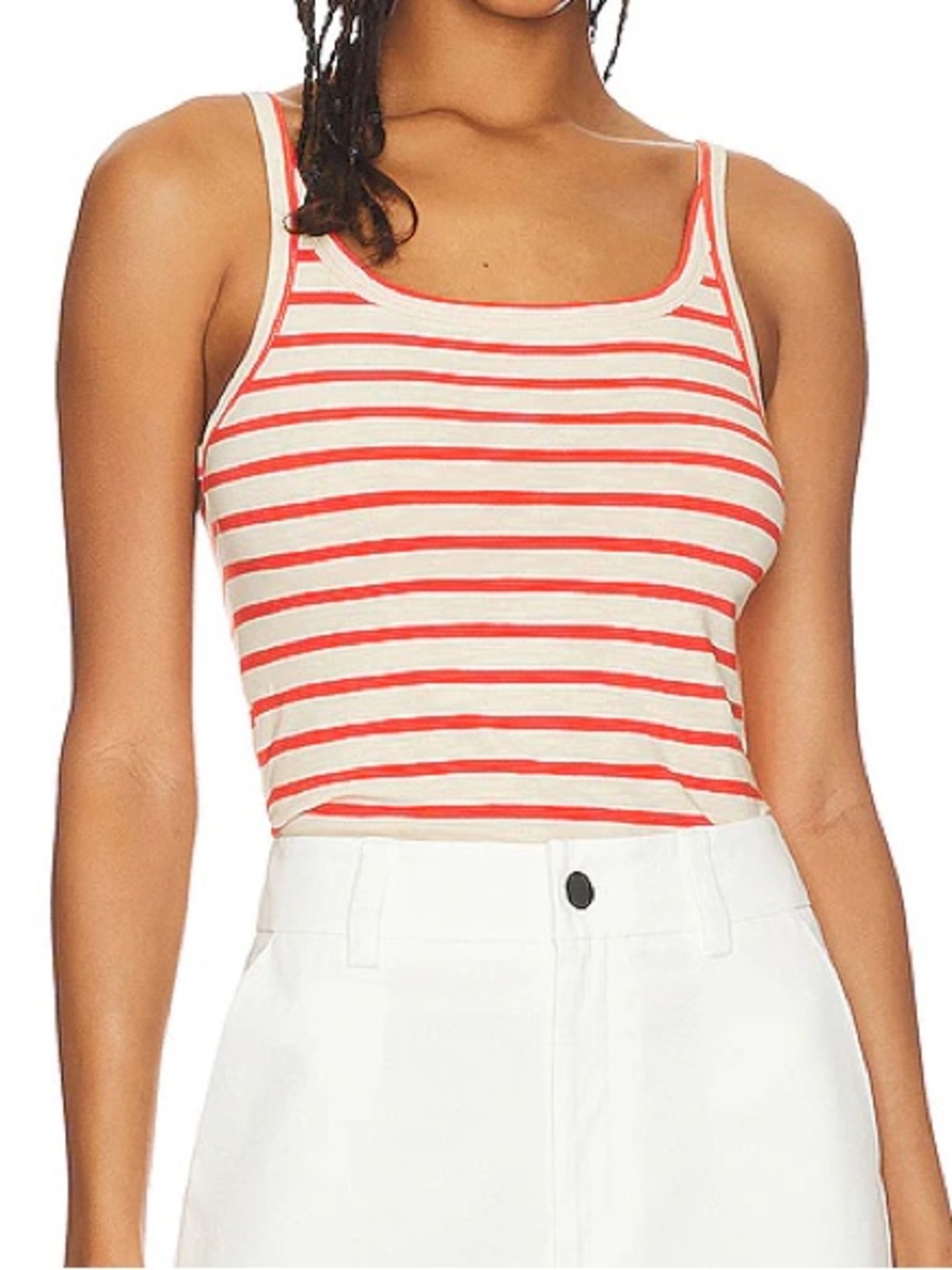 NWT Timeless Cotton Tank in Chili Stripe
Sz L